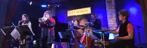 Isle of Klezbos performs during a Klezmer brunch at City Winery (iPhone Photo: Michael Kornfeld)